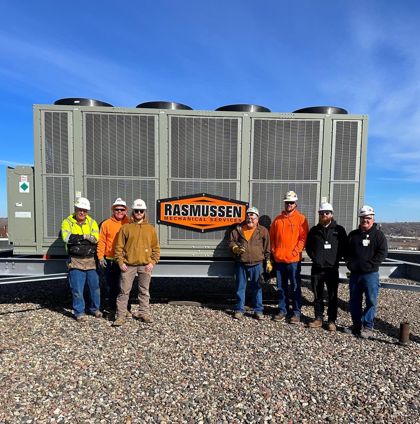 Install of HVAC Equipment On Rooftop